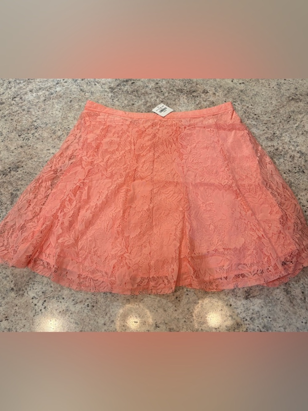 Hollister Coral Lace Skirt